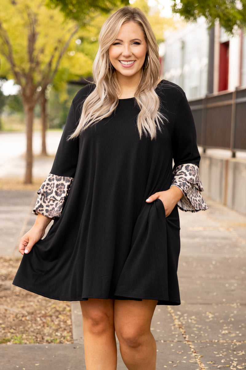 black casual dress